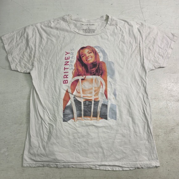 Britney Spears Other - Britney Spears 90s Pop Singer Band White Chair Official Retro T-Shirt Adult XL